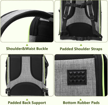 Breathable Bird Carrier, Outdoor Backpack with Adjustable Tripod, Lightweight and Portable Waterproof Parrot Travel Backpack, Wide View and Shading Cat & Dog Backpack for Hiking