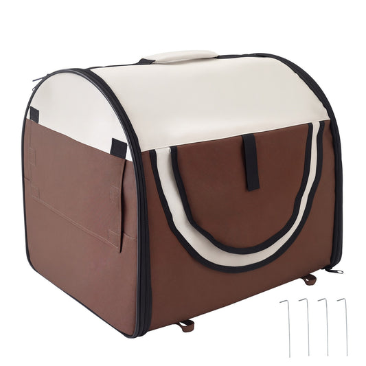 Pawhut Folding Fabric Soft Pet Crate Dog Cat Travel Carrier Cage